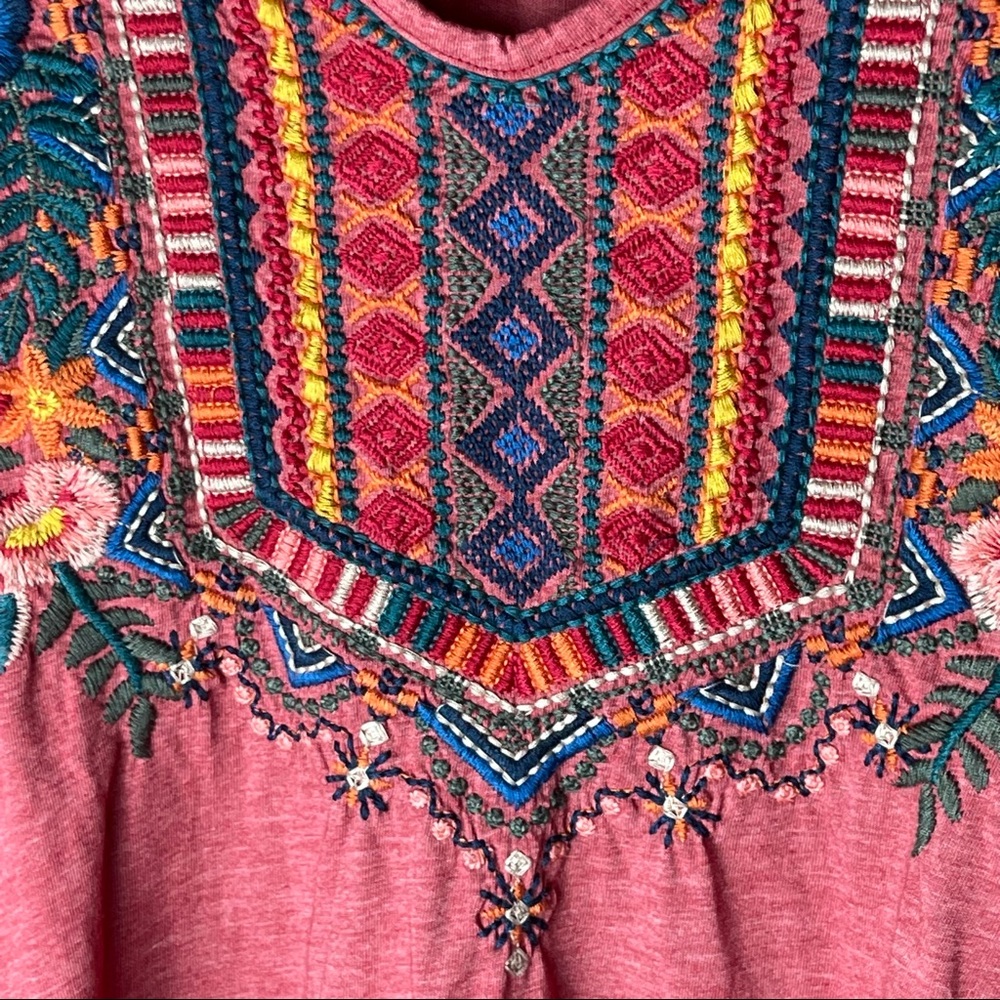 Johnny Was Embroidered Floral Top J13319-8 - Picture 4 of 8